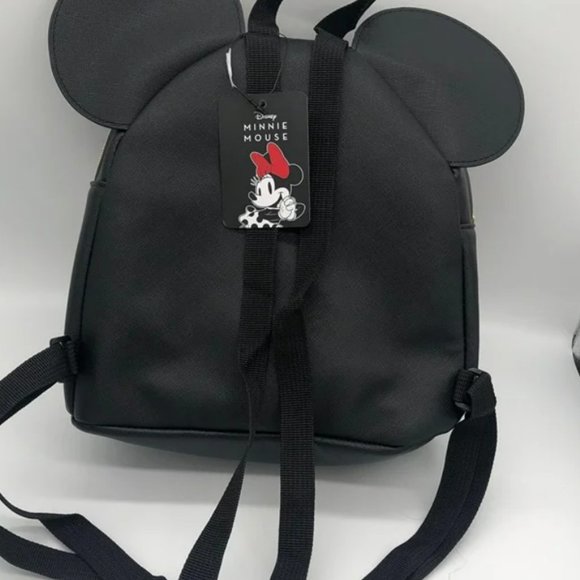 Minnie Mouse Pink Quilted Front Pocket Mini Backpack with Ears - Picture 2 of 16